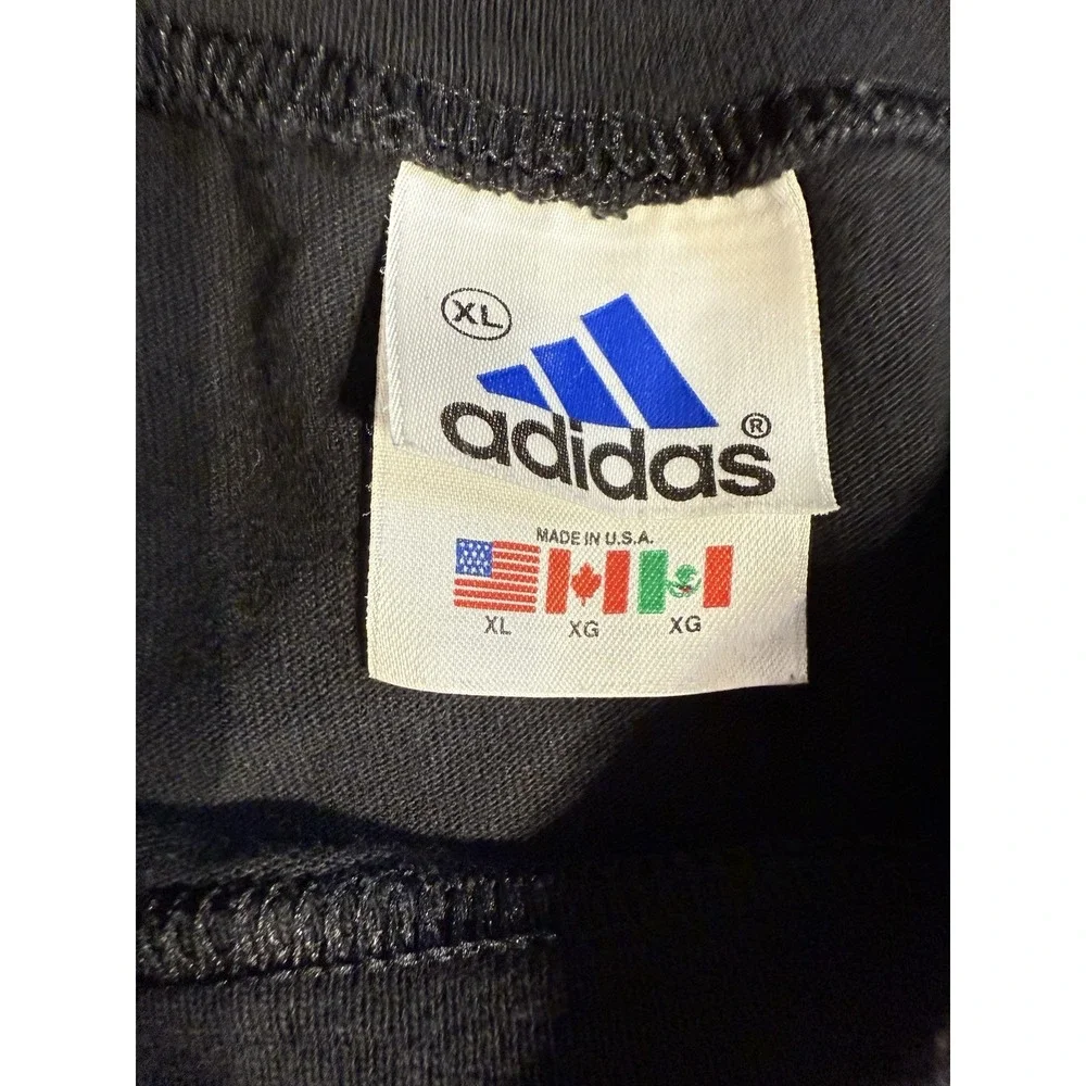 Vintage Adidas Basketball Muscle Tank XL Black‎ Made USA Sleeveless Tee 00s